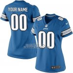 Camiseta NFL Mujer Detroit Lions Personalizada Azul