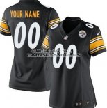 Camiseta NFL Mujer Pittsburgh Steelers Personalizada Negro