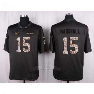 Camiseta New York Jets Marshall Apagado Gris Nike Anthracite Salute To Service NFL Hombre