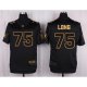 Camiseta Oakland Raiders Long Negro Nike Elite Pro Line Gold NFL Hombre