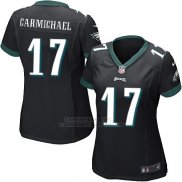 Camiseta Philadelphia Eagles Carmichael Negro Nike Game NFL Mujer