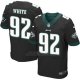 Camiseta Philadelphia Eagles White Negro Nike Elite NFL Hombre