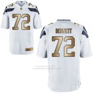 Camiseta Seattle Seahawks Bennett Blanco Nike Gold Game NFL Hombre