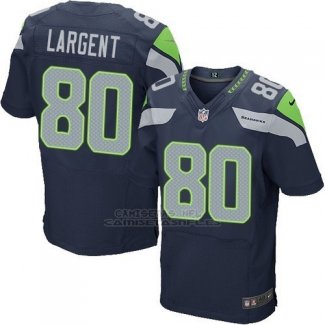 Camiseta Seattle Seahawks Largent Profundo Azul Nike Elite NFL Hombre