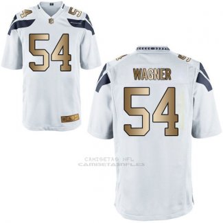 Camiseta Seattle Seahawks Wagner Blanco Nike Gold Game NFL Hombre