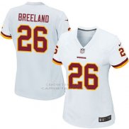 Camiseta Washington Commanders Breeland Blanco Nike Game NFL Mujer