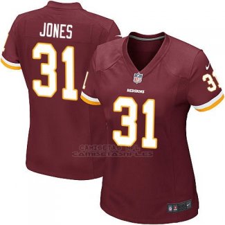 Camiseta Washington Commanders Jones Rojo Nike Game NFL Marron Mujer