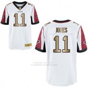 Camiseta Atlanta Falcons Jones Blanco Nike Gold Elite NFL Hombre