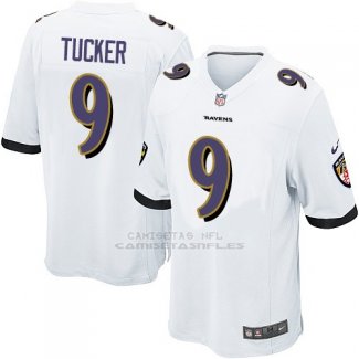 Camiseta Baltimore Ravens Tucker Blanco Nike Game NFL Hombre
