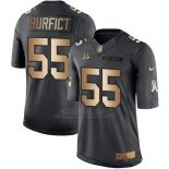 Camiseta Cincinnati Bengals Burfict Negro 2016 Nike Gold Anthracite Salute To Service NFL Hombre