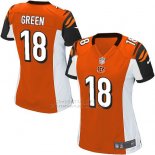 Camiseta Cincinnati Bengals Green Naranja Nike Game NFL Mujer