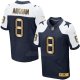 Camiseta Dallas Cowboys Aikman Blanco y Profundo Azul Nike Gold Elite NFL Hombre