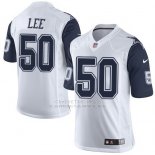 Camiseta Dallas Cowboys Lee Blanco y Profundo Azul Nike Elite NFL Hombre