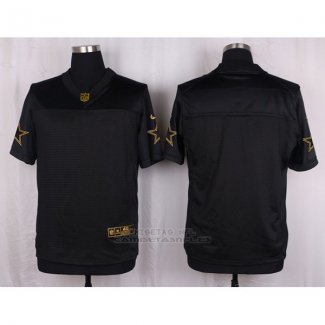 Camiseta Dallas Cowboys Negro Nike Elite Pro Line Gold NFL Hombre