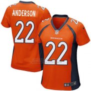Camiseta Denver Broncos Anderson Naranja Nike Game NFL Mujer