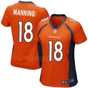 Camiseta Denver Broncos Manning Blanco Nike Game NFL Mujer