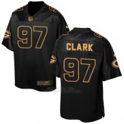 Camiseta Green Bay Packers Clark 2016 Negro Nike Elite Pro Line Gold NFL Hombre