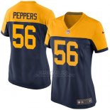 Camiseta Green Bay Packers Peppers Negro Amarillo Nike Game NFL Mujer