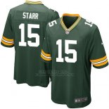 Camiseta Green Bay Packers Starr Verde Militar Nike Game NFL Hombre