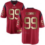 Camiseta Houston Texans Clowney Rojo Nike Gold Game NFL Hombre