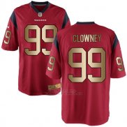 Camiseta Houston Texans Clowney Rojo Nike Gold Game NFL Hombre