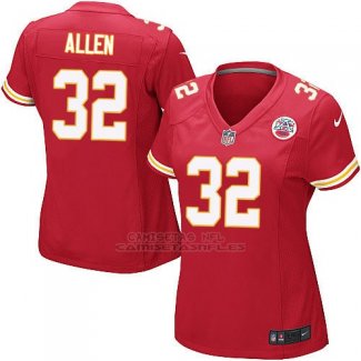 Camiseta Kansas City Chiefs Allen Rojo Nike Game NFL Mujer