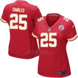 Camiseta Kansas City Chiefs Charles Rojo Nike Game NFL Mujer