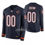 Camiseta NFL Chicago Bears Personalizada Azul Therma Manga Larga