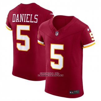 Camiseta NFL Elite Washington Commanders Jayden Daniels Vapor F.U.S.E. Rojo1