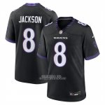 Camiseta NFL Game Baltimore Ravens Lamar Jackson Alterno Negro