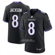 Camiseta NFL Game Baltimore Ravens Lamar Jackson Alterno Negro