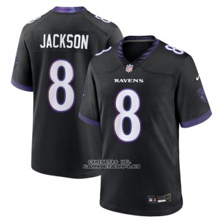 Camiseta NFL Game Baltimore Ravens Lamar Jackson Alterno Negro