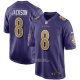Camiseta NFL Game Baltimore Ravens Lamar Jackson Alterno Violeta