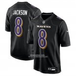 Camiseta NFL Game Baltimore Ravens Lamar Jackson Carbon Negro Camiseta NFL Game Baltimore Ravens Lamar Jackson Carbon Negro