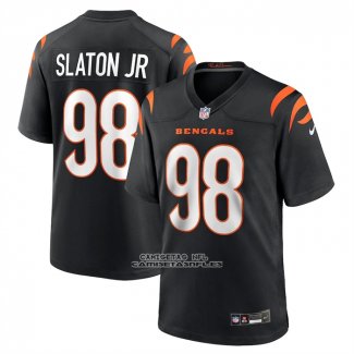 Camiseta NFL Game Cincinnati Bengals Tedarrell Slaton Jr Negro
