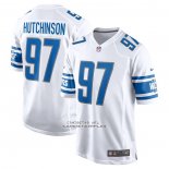 Camiseta NFL Game Detroit Lions Aidan Hutchinson 2022 NFL Draft Pick Blanco