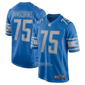 Camiseta NFL Game Detroit Lions Levi Onwuzurike Azul