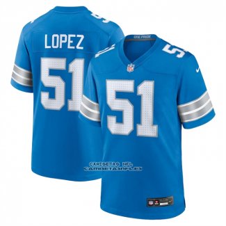 Camiseta NFL Game Detroit Lions Roy Lopez Azul