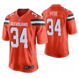 Camiseta NFL Game Hombre Cleveland Browns Carlos Hyde Naranja