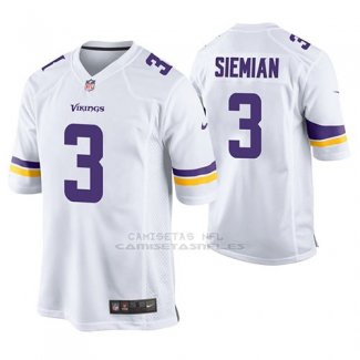 Camiseta NFL Game Hombre Minnesota Vikings Trevor Siemian Blanco