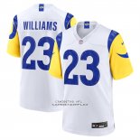 Camiseta NFL Game Los Angeles Rams Kyren Williams Jugador Blanco Camiseta NFL Game Los Angeles Rams Kyren Williams Jugador Blanco