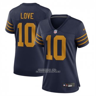 Camiseta NFL Game Mujer Green Bay Packers Jordan Love 1923 Classic Azul