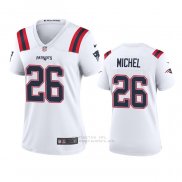 Camiseta NFL Game Mujer New England Patriots Sony Michel 2020 Blanco