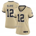 Camiseta NFL Game Mujer New Orleans Saints Chris Olave Gameday Golds Alterno Oro Camiseta NFL Game Mujer New Orleans Saints Chris Olave Gameday Golds Alterno Oro