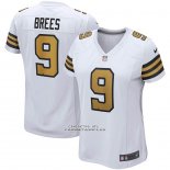 Camiseta NFL Game Mujer New Orleans Saints Drew Brees Alterno Blanco