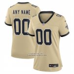 Camiseta NFL Game Mujer New Orleans Saints Gameday Golds Alterno Personalizada Oro