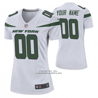 Camiseta NFL Game Mujer New York Jets Personalizada Game Blanco