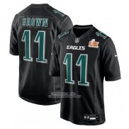 Camiseta NFL Game Philadelphia Eagles AJ Brown Super Bowl LIX Negro