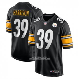 Camiseta NFL Game Pittsburgh Steelers Malik Harrison Negro1