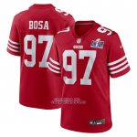 Camiseta NFL Game San Francisco 49ers Nick Bosa Super Bowl LVIII Patch Rojo